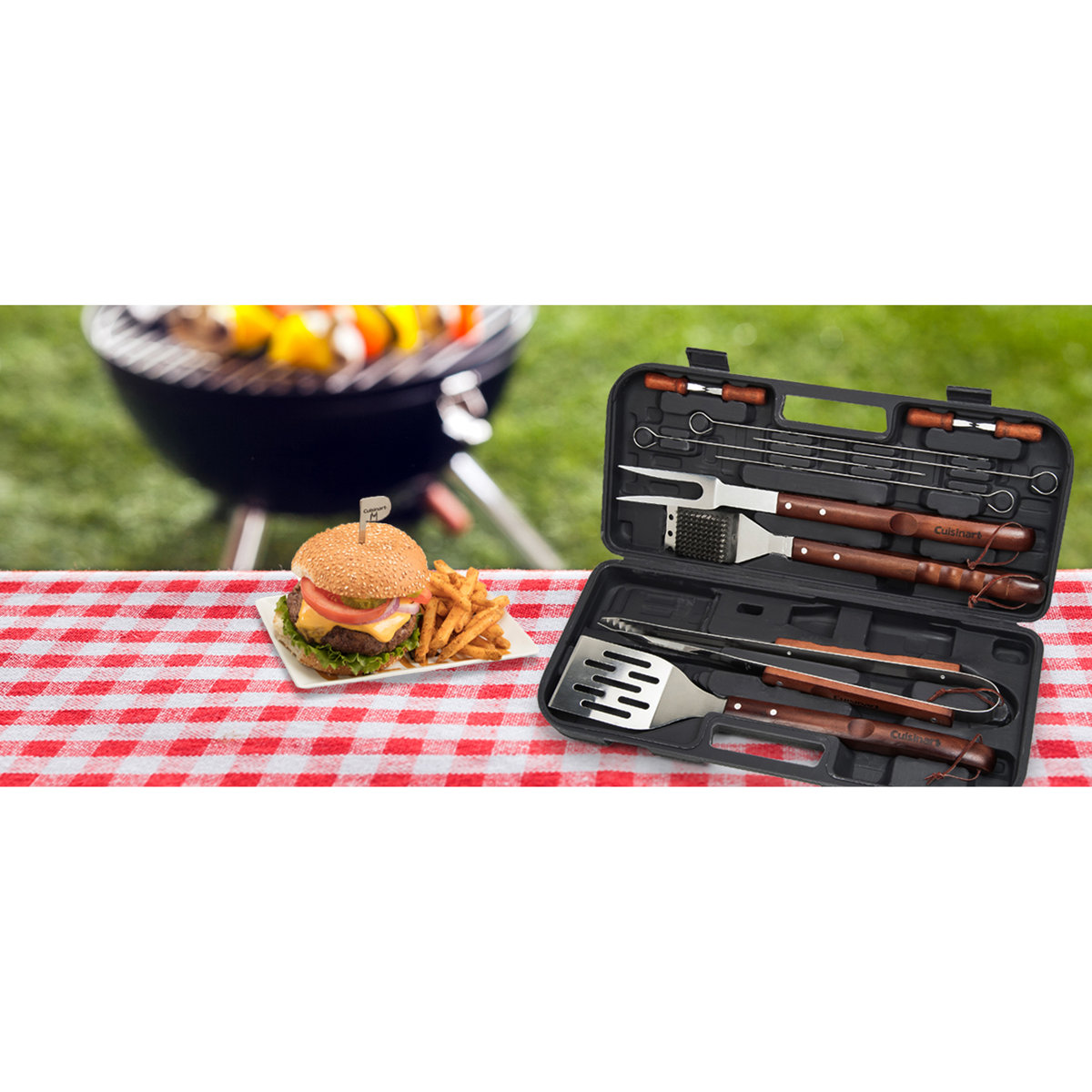 Cuisinart 13 Piece Wooden Grill Tool Set